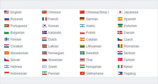 MAPs全球母語同步系統以40種語言涵蓋全球101個國家